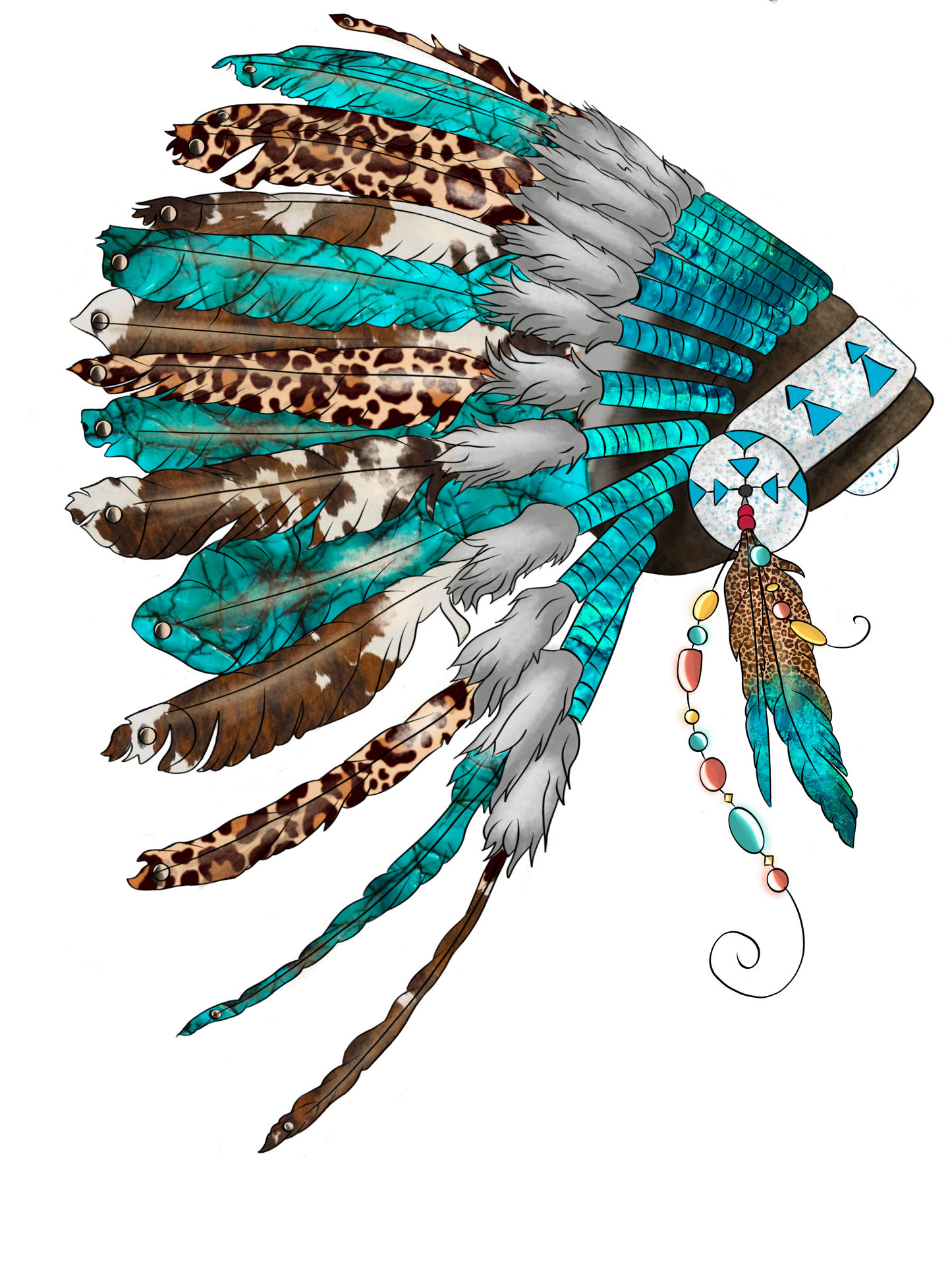 Turquoise Headdress T-Shirt