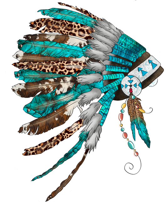 Turquoise Headdress T-Shirt